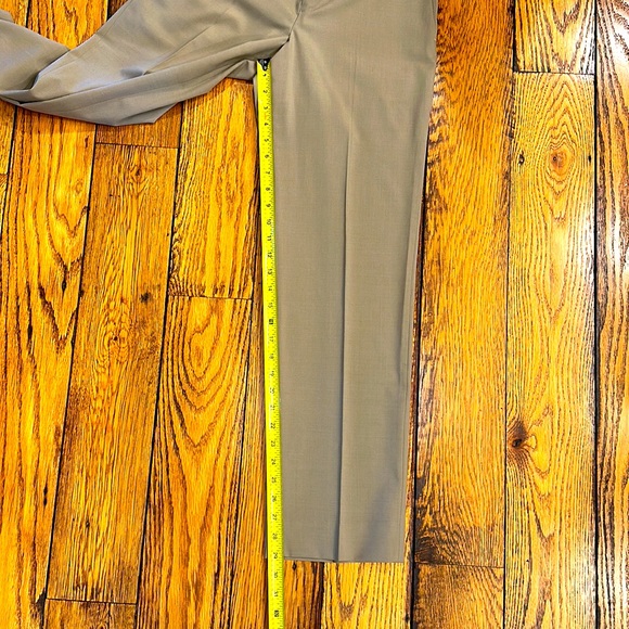 NORDSTROM FLAT FRONT DRESS KHAKI PANTS WITH TWO BUTTON CLOSURE BACK POCKETS - Picture 8 of 10